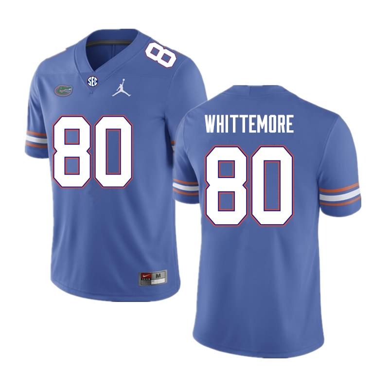 NCAA Florida Gators Trent Whittemore Men's #80 Nike Royal Stitched Authentic College Football Jersey CKX5064HN